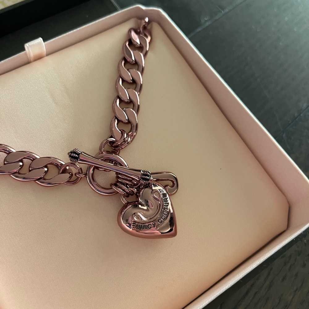 Juicy Couture Rose Gold Heart Necklace